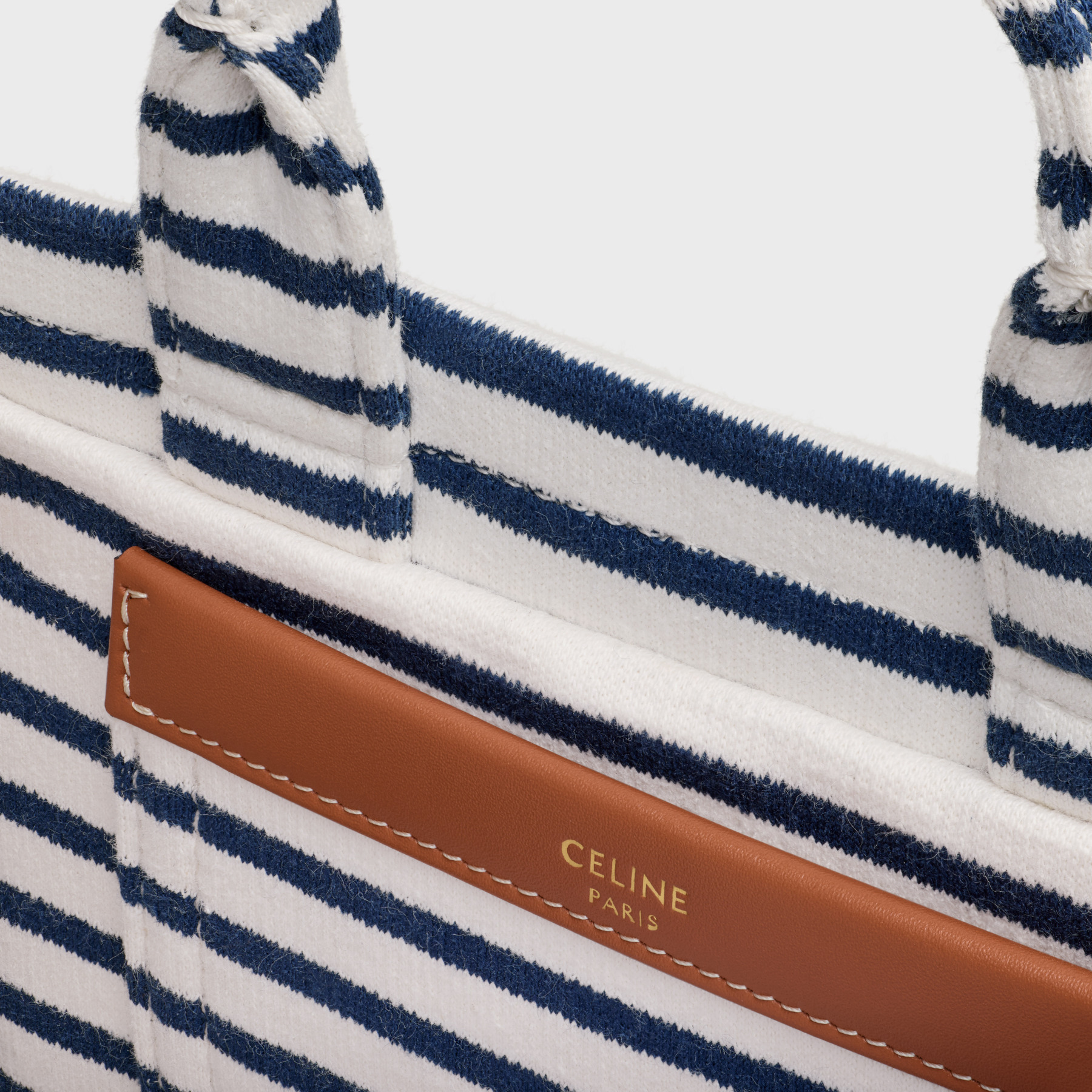 CELINE Striped Clutch