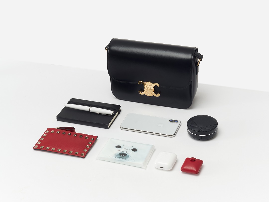 CELINE Triomphe bag packed view