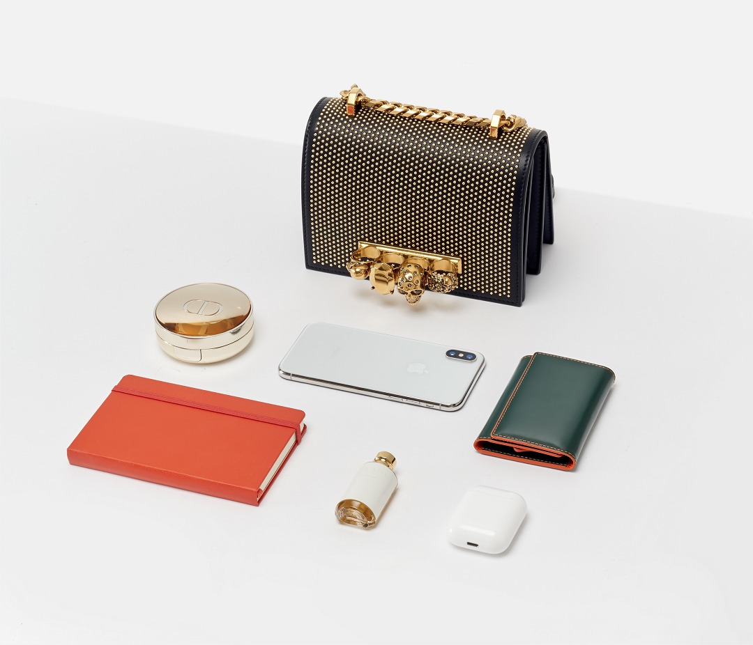 Closed bag with items