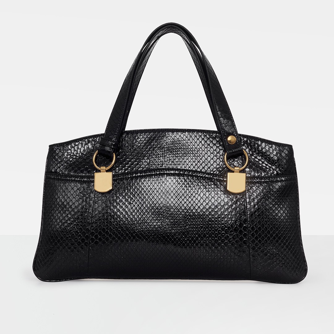 Arli python leather detail